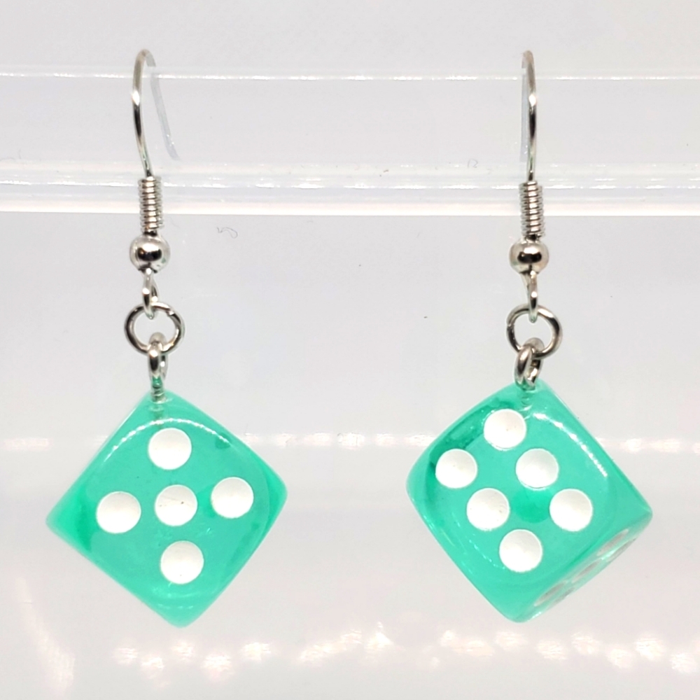 7/$10 Dice Earrings, New